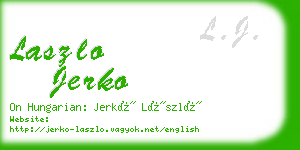 laszlo jerko business card